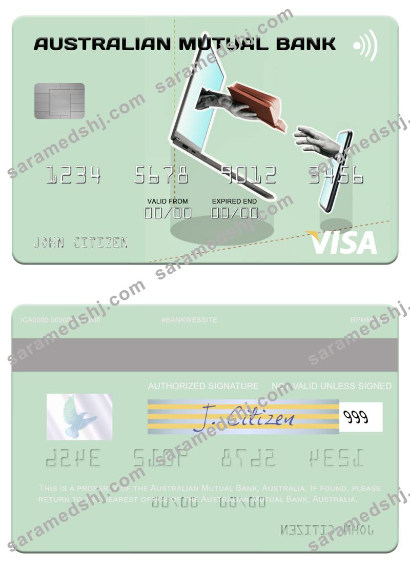 Australia Australian Mutual Bank visa card
